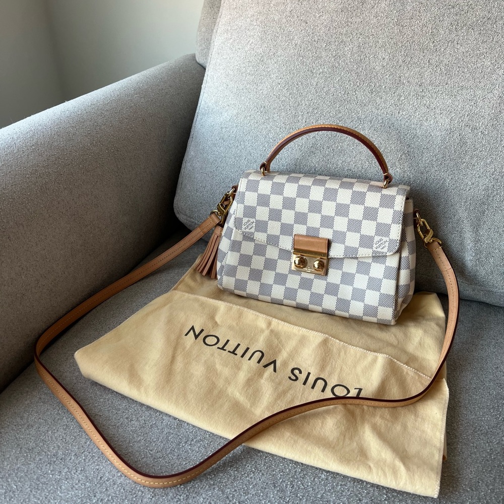 Authentic Louis Vuitton Damier Azur Croisette Handbag